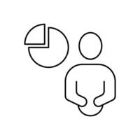 data analyst concept line icon. Simple element illustration. data analyst concept outline symbol design. vector