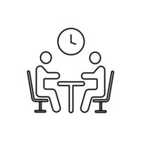 meeting concept line icon. Simple element illustration. meeting concept outline symbol design. vector