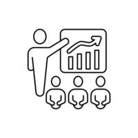 presentation concept line icon. Simple element illustration. presentation concept outline symbol design. vector
