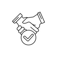 agreement concept line icon. Simple element illustration. agreement concept outline symbol design. vector