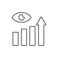 vision concept line icon. Simple element illustration. vision concept outline symbol design. vector