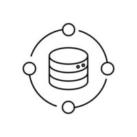 big data concept line icon. Simple element illustration. big data concept outline symbol design. vector