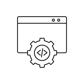 desarrollo concepto línea icono. sencillo elemento ilustración. desarrollo concepto contorno símbolo diseño. vector