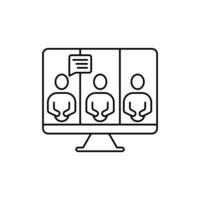 webinar concept line icon. Simple element illustration. webinar concept outline symbol design. vector
