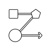 workflow concept line icon. Simple element illustration. workflow concept outline symbol design. vector