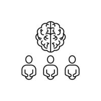 brainstorm concept line icon. Simple element illustration. brainstorm concept outline symbol design. vector