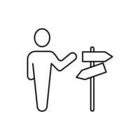guidance concept line icon. Simple element illustration. guidance concept outline symbol design. vector