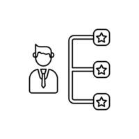organitation concept line icon. Simple element illustration. organitation concept outline symbol design. vector