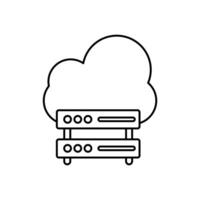 hosting concept line icon. Simple element illustration. hosting concept outline symbol design. vector