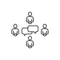 communication concept line icon. Simple element illustration. communication concept outline symbol design. vector