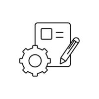 project concept line icon. Simple element illustration. project concept outline symbol design. vector