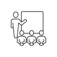 training concept line icon. Simple element illustration. training concept outline symbol design. vector
