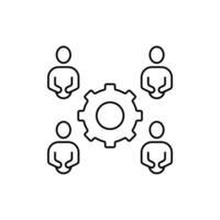 collaboration concept line icon. Simple element illustration. collaboration concept outline symbol design. vector