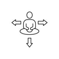 decision making concept line icon. Simple element illustration. decision making concept outline symbol design. vector