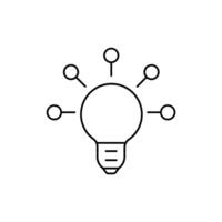 share idea concept line icon. Simple element illustration. share idea concept outline symbol design. vector