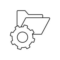 data management concept line icon. Simple element illustration. data management concept outline symbol design. vector