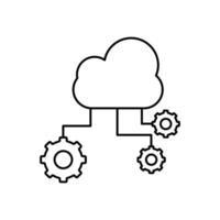 api interface concept line icon. Simple element illustration. api interface concept outline symbol design. vector