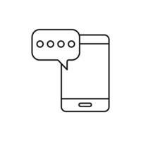 sms concept line icon. Simple element illustration. sms concept outline symbol design. vector