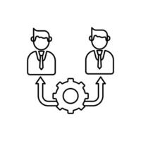 management concept line icon. Simple element illustration. management concept outline symbol design. vector