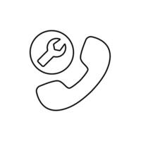 assistance concept line icon. Simple element illustration. assistance concept outline symbol design. vector