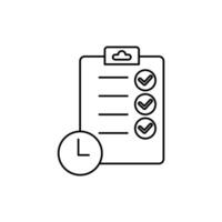 planning concept line icon. Simple element illustration. planning concept outline symbol design. vector