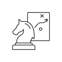 strategy concept line icon. Simple element illustration. strategy concept outline symbol design. vector
