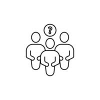 customers questions concept line icon. Simple element illustration. customers questions concept outline symbol design. vector
