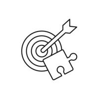 solution concept line icon. Simple element illustration. solution concept outline symbol design. vector