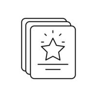 favorite concept line icon. Simple element illustration. favorite concept outline symbol design. vector