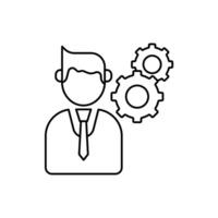 administration concept line icon. Simple element illustration. administration concept outline symbol design. vector