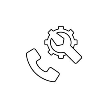 service concept line icon. Simple element illustration. service concept outline symbol design. vector