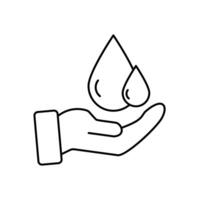save water concept line icon. Simple element illustration. save water concept outline symbol design. vector