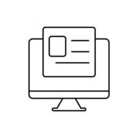 blog concept line icon. Simple element illustration. blog concept outline symbol design. vector