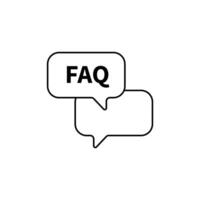 faq concept line icon. Simple element illustration. faq concept outline symbol design. vector