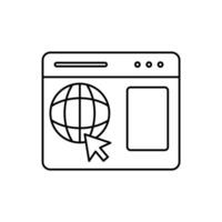 website concept line icon. Simple element illustration. website concept outline symbol design. vector