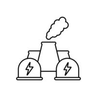 nucelar power concept line icon. Simple element illustration. nucelar power concept outline symbol design. vector