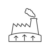 geothermal concept line icon. Simple element illustration. geothermal concept outline symbol design. vector