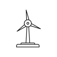 wind power concept line icon. Simple element illustration. wind power concept outline symbol design. vector