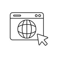 website concept line icon. Simple element illustration. website concept outline symbol design. vector