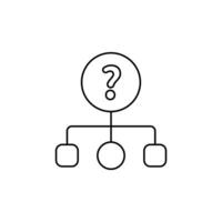 inquiry concept line icon. Simple element illustration. inquiry concept outline symbol design. vector