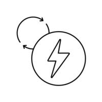 renewable energy concept line icon. Simple element illustration. renewable energy concept outline symbol design. vector