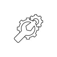 technical support concept line icon. Simple element illustration. technical support concept outline symbol design. vector