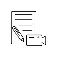 content concept line icon. Simple element illustration. content concept outline symbol design. vector