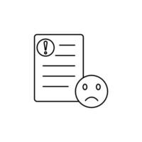 complaint concept line icon. Simple element illustration. complaint concept outline symbol design. vector