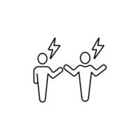 conflict resolution concept line icon. Simple element illustration. conflict resolution concept outline symbol design. vector