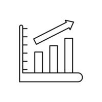 growth concept line icon. Simple element illustration. growth concept outline symbol design. vector