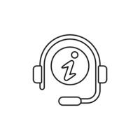 help concept line icon. Simple element illustration. help concept outline symbol design. vector