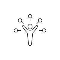 multitasking concept line icon. Simple element illustration. multitasking concept outline symbol design. vector