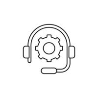 assistance concept line icon. Simple element illustration. assistance concept outline symbol design. vector