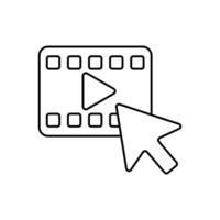 media concept line icon. Simple element illustration. media concept outline symbol design. vector